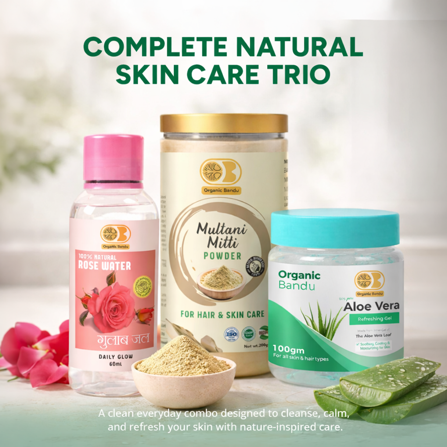 Skin Detox Ritual(Multani Mitti + Rose Water + Aloe Vera Gel )