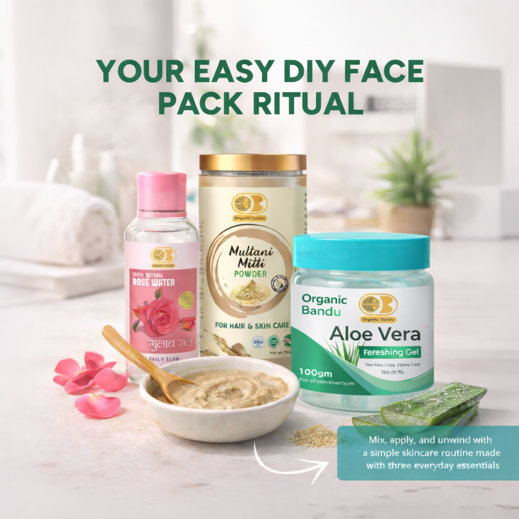 Skin Detox Ritual(Multani Mitti + Rose Water + Aloe Vera Gel )