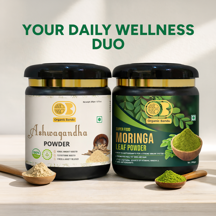 Daily Wellness Booster(Ashwagandha Powder 200g + Moringa Powder 200g )