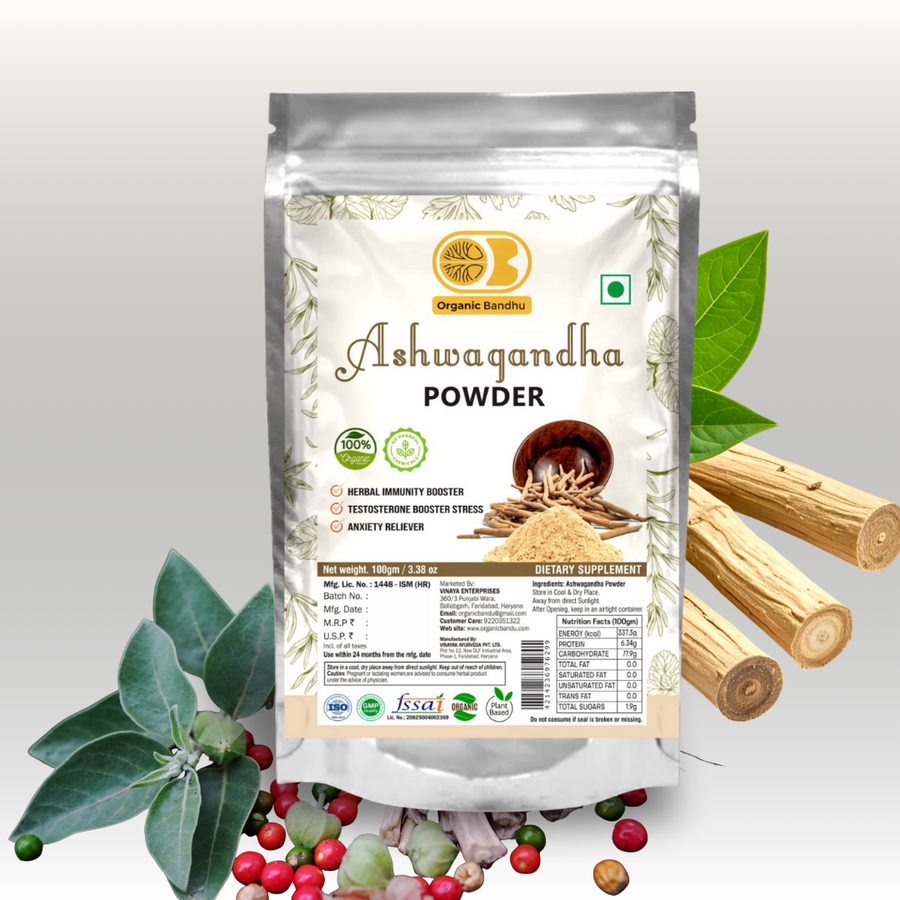 Organic Ashwagandha Powder 100gm