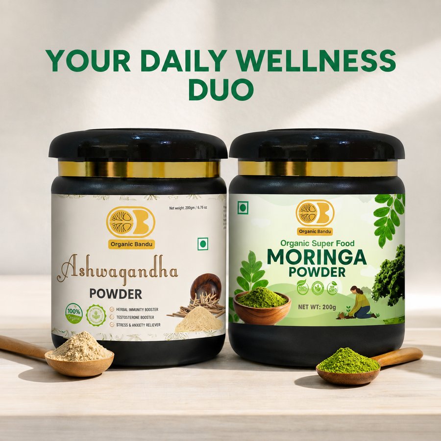 Daily Wellness Booster(Ashwagandha Powder 200g + Moringa Powder 200g )